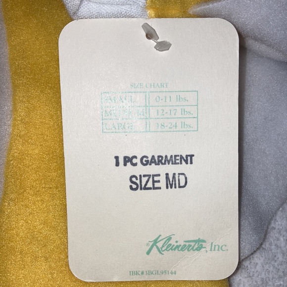 NWT vintage kleinerts yellow duck costume medium 12-17 lbs - Picture 3 of 7